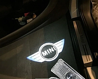 Проекция логотипа MINI (Мини) Cooper One S подсветка дверей проектор R и F - серии