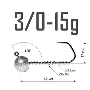 Джиг-Головка DS Barbarian 3/0 - 15 г