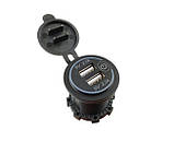 Адаптер врізна юсб зарядка USB 4.2А з кнопкою в прикурювач, фото 5