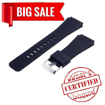 Ремешок силиконовый для Samsung S3/ S4 22mm чёрный, фото 2