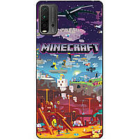 Силіконовий бампер чохол для Xiaomi Redmi 9T з грою Minecraft