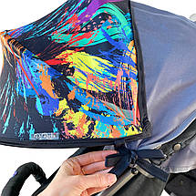 Сонцезахисний козирок на коляску Фарби Twin Shade ТМ доречі, фото 3