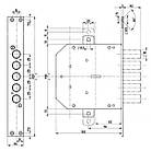 Врізний замок Mottura 50.798 D права (накладки золото), фото 2