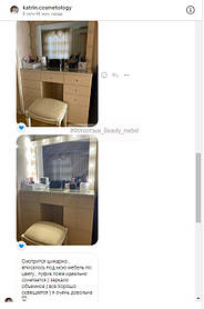 Стол для визажиста со столешницей-витриной 3