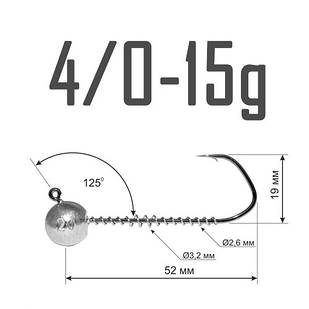 Джиг-Головка DS Barbarian 4/0 - 15 г