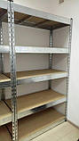 Стелаж поличний 1800х1400х400 мм, 400 кг,4 полиці ДСП оцинкований, стелаж для офісу, гаража, дому, фото 3