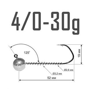 Джиг-Головка DS Barbarian 4/0 - 30 г