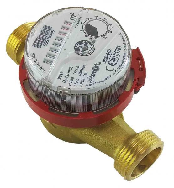 Лічильник гарячої води 3/4" (Ø20) JS-4.0 SMART+ (Смарт+) Powogaz (Польща)