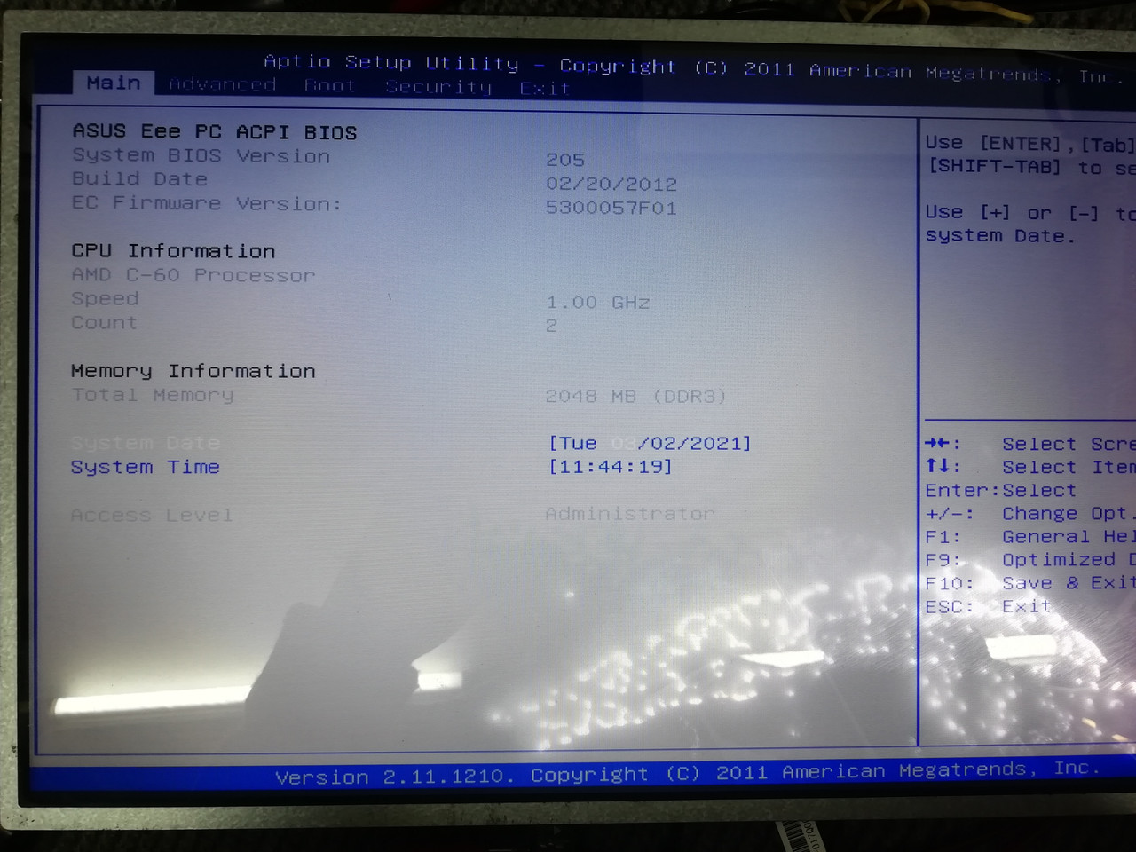 Ноутбук Asus Eee PC 1225B на запчастини. Розбирання Asus 1225B