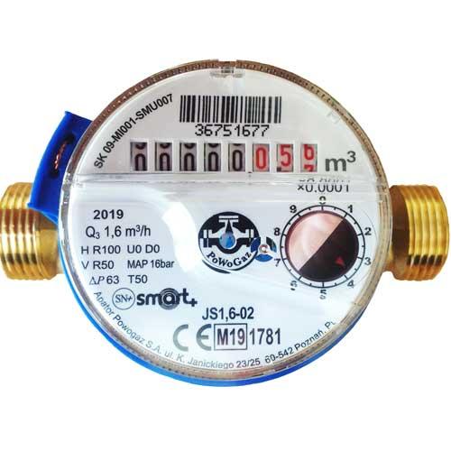 Лічильник холодної води 1/2" JS 1.6-02 Smart + Powogaz ( Польща)