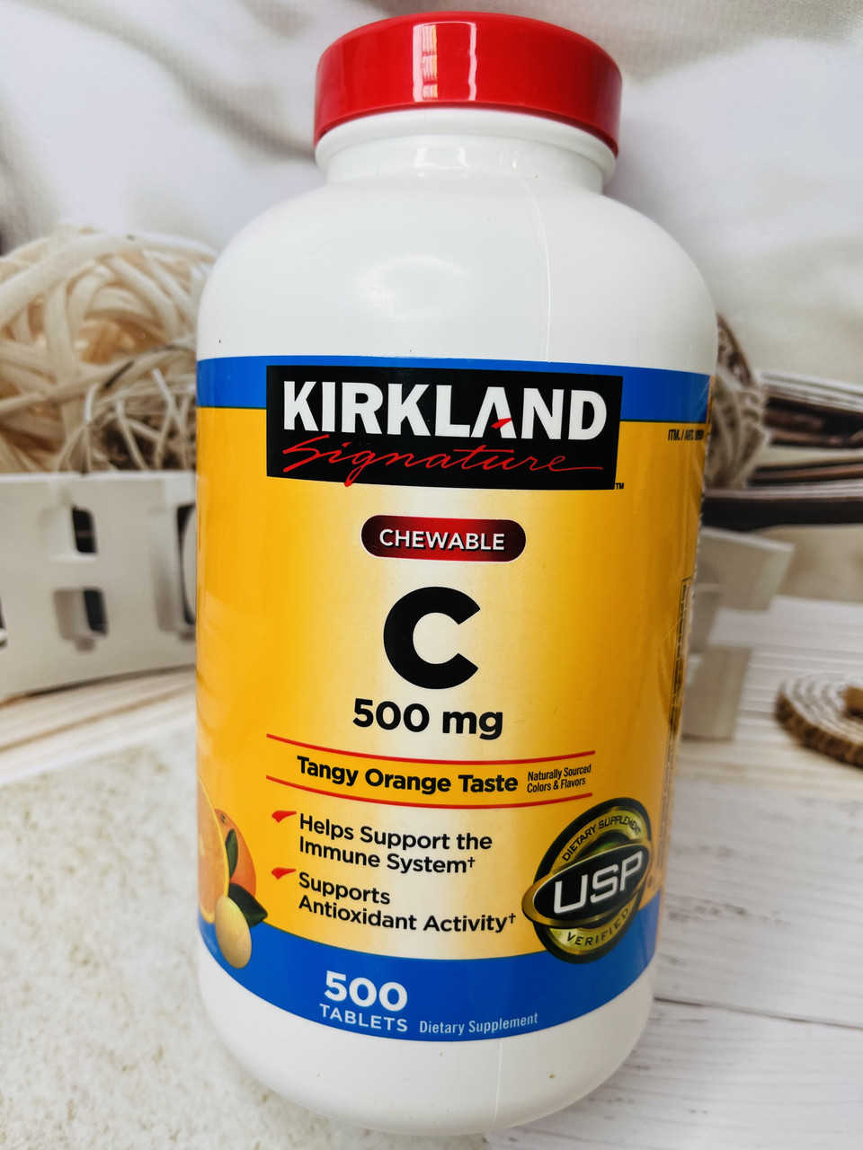 Вітамін С у формі жувальних цукерок KIRKLAND Vitamin C 500mg
