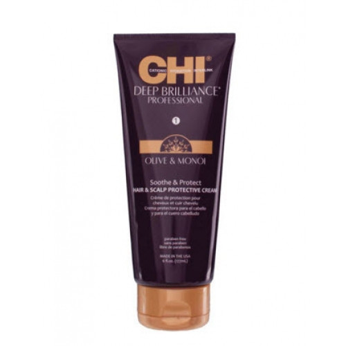 Крем для захисту шкіри голови Chi Deep Brilliance Olive & Monoi Soothe & Protect Hair & Scalp Protective, 170г