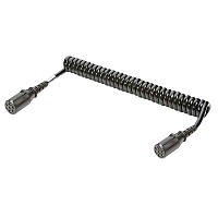 Спіральний кабель причепа зі штекерами 7 PIN N Type ERICH JAEGER (ISO 1185) 24V пластик Ø50