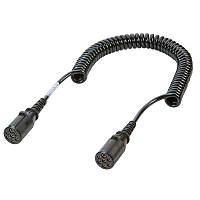 Спиральный кабель прицепа со штекерами 7 PIN Type N ERICH JAEGER пластик 36 мм (ISO 1185)