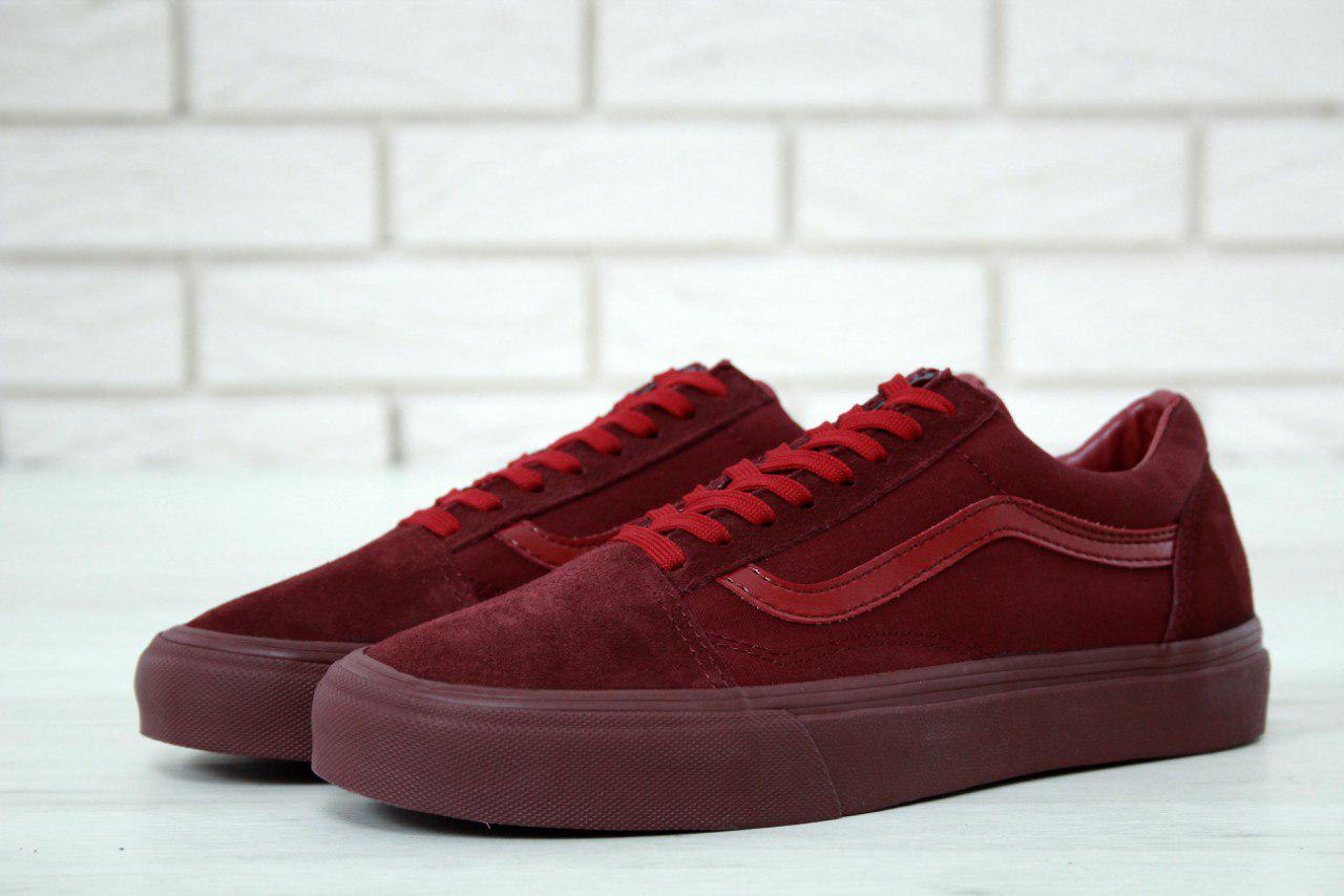 Чоловічі бордові Кеди Vans Old Skool