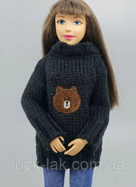 Светр із ведмедиком для ляльки Блайз BJD 1/6, для Барбі