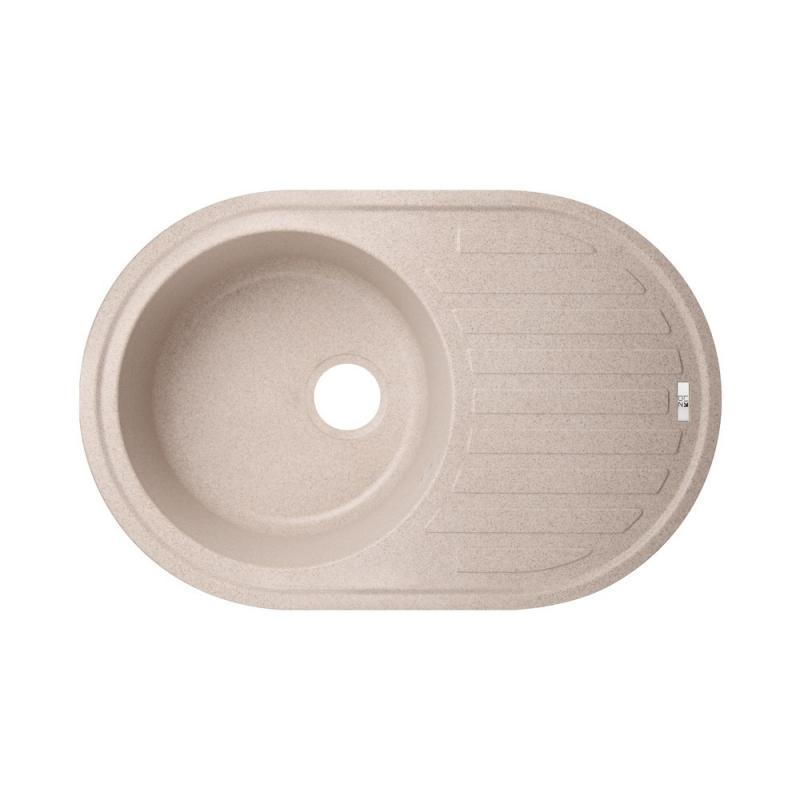 Мийка з граніту овальна Lidz (MAR-07) 780x500 / 200 пісочна 7850