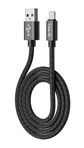Кабель Havit HV-CB336 USB - Micro USB + Lightning 1 м 2 А Чорний, фото 1