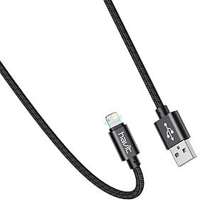 Кабель Havit HV-CB336 USB - Micro USB + Lightning 1 м 2 А Чорний, фото 3