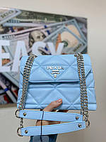 Жіноча сумка Prada Spectrum Blue | Клатч Прада Спектрум Блакитний