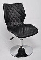 Стілець Nolan (Нолан) CH-BASE шкірозамінник чорний, хромована опора-блін, фото 5