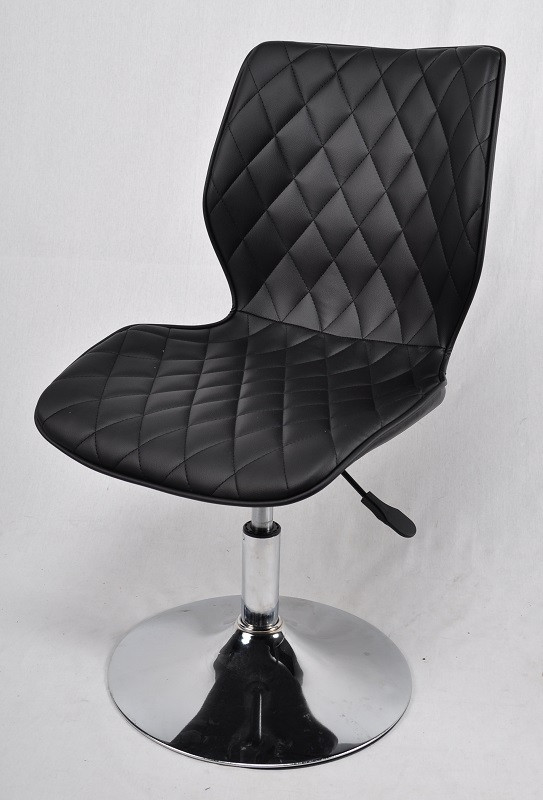 Стілець Nolan (Нолан) CH-BASE шкірозамінник чорний, хромована опора-блін, фото 1