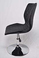 Стілець Nolan (Нолан) CH-BASE шкірозамінник чорний, хромована опора-блін, фото 2