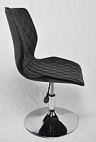 Стілець Nolan (Нолан) CH-BASE шкірозамінник чорний, хромована опора-блін, фото 4