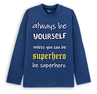 Футболка детская с длинными рукавами для мальчика GABBI FT-20-1-6 Темно-Синий на рост 116 (12507)