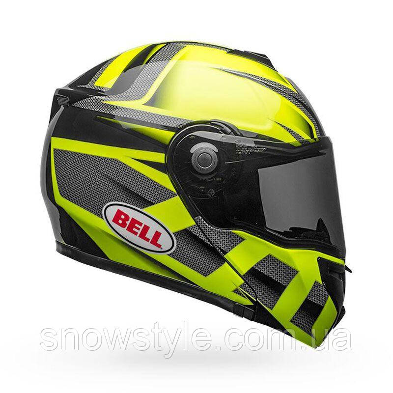 Мотоциклетний шолом мотошолом Bell SRT-Modular Helmet Predator Gloss Hi-Viz Green/Black Large (59-60cm)