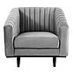 Сучасне крісло для відпочинку Asprey 1 Velvet сірого кольору велюрові з підлокітниками, фото 3
