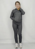Жіночий спортивний костюм весна літо з капюшоном у графітовому кольорі S, M, L, XL, XXL