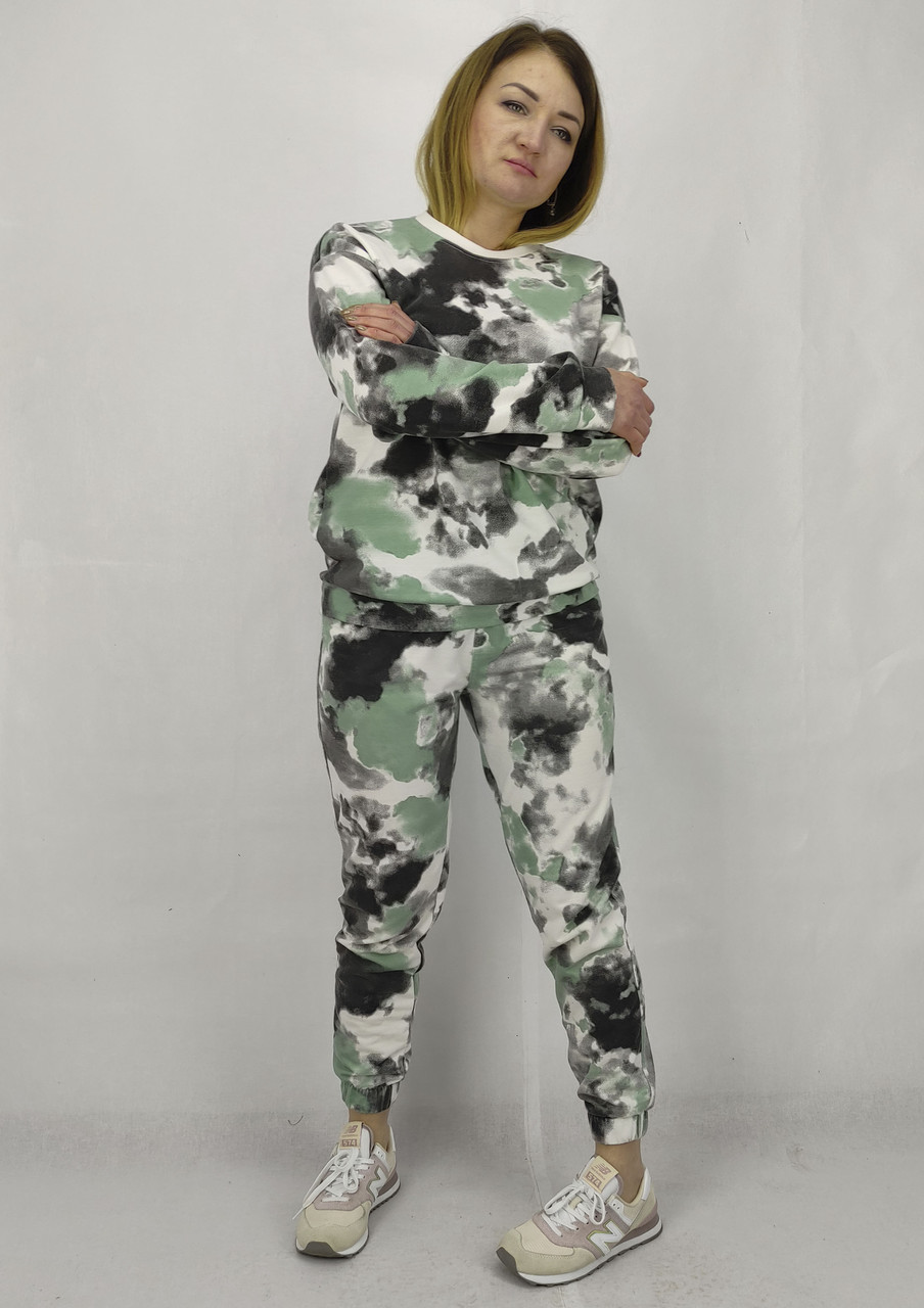 Жіночий спортивний костюм весна літо з прінтом тай-дай спорт  S, M, L, XL, XXL