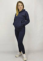 Жіночий спортивний костюм весна літо з капюшоном в темно синьому кольорі  S, M, L, XL, XXL