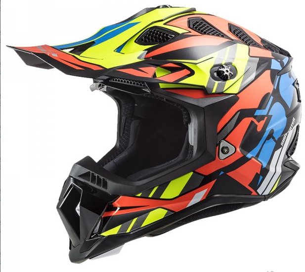 Мотошолом LS2 MX700 Subverter Evo Rascal (жовтогарячий)