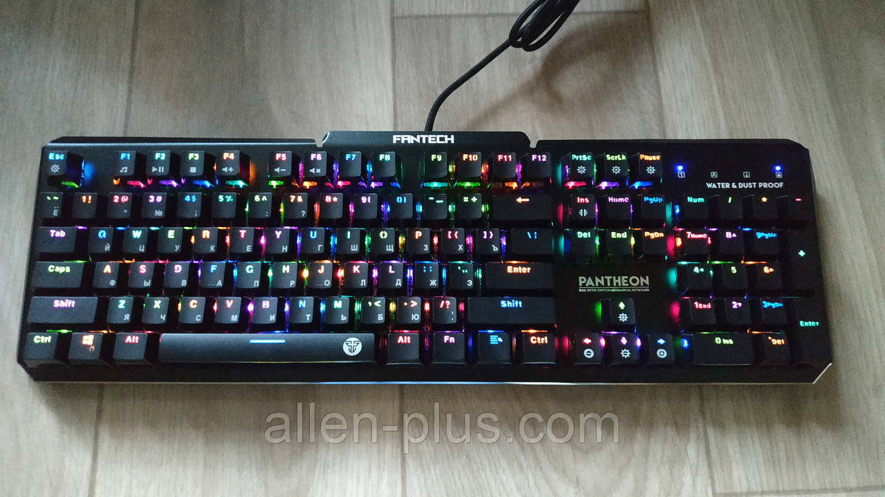Клавіатура механічна з RGB-підсвіткою FANTECH МК882 PANTHEON, Blue Optical Switch, USB