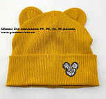 Оптом шапки 40 42 44 46 48 розмір трикотажна дитяча шапка головні убори дитячі гурт (ОШ456), фото 2