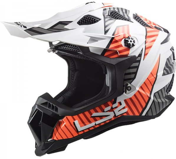 Мотошолом LS2 MX700 Subverter Evo Astro (жовтогарячо-білий)
