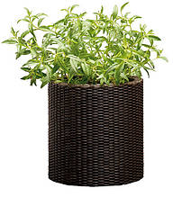 Горшок для цветов 7 л. Cylinder Planter Small, коричневый УЦЕНКА