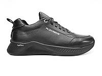 Мужские натуральные кожаные кроссовки ботинки демисезонные удобные спортивные черные 41 размер Alex Benz PS-1
