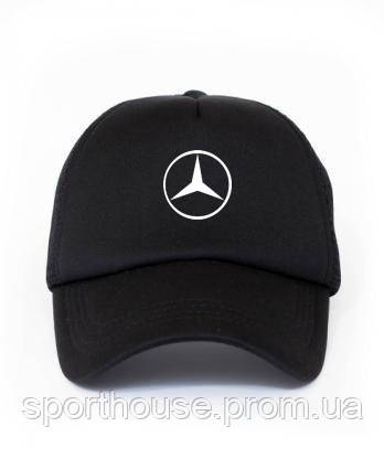 Спортивна кепка Mercedes (Мерседес, тракер, річна кепка, чоловічий, жіночий, чорного кольору,