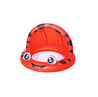 Дитячий надувний басейн BW 52189 з надувним дном  Сонечко