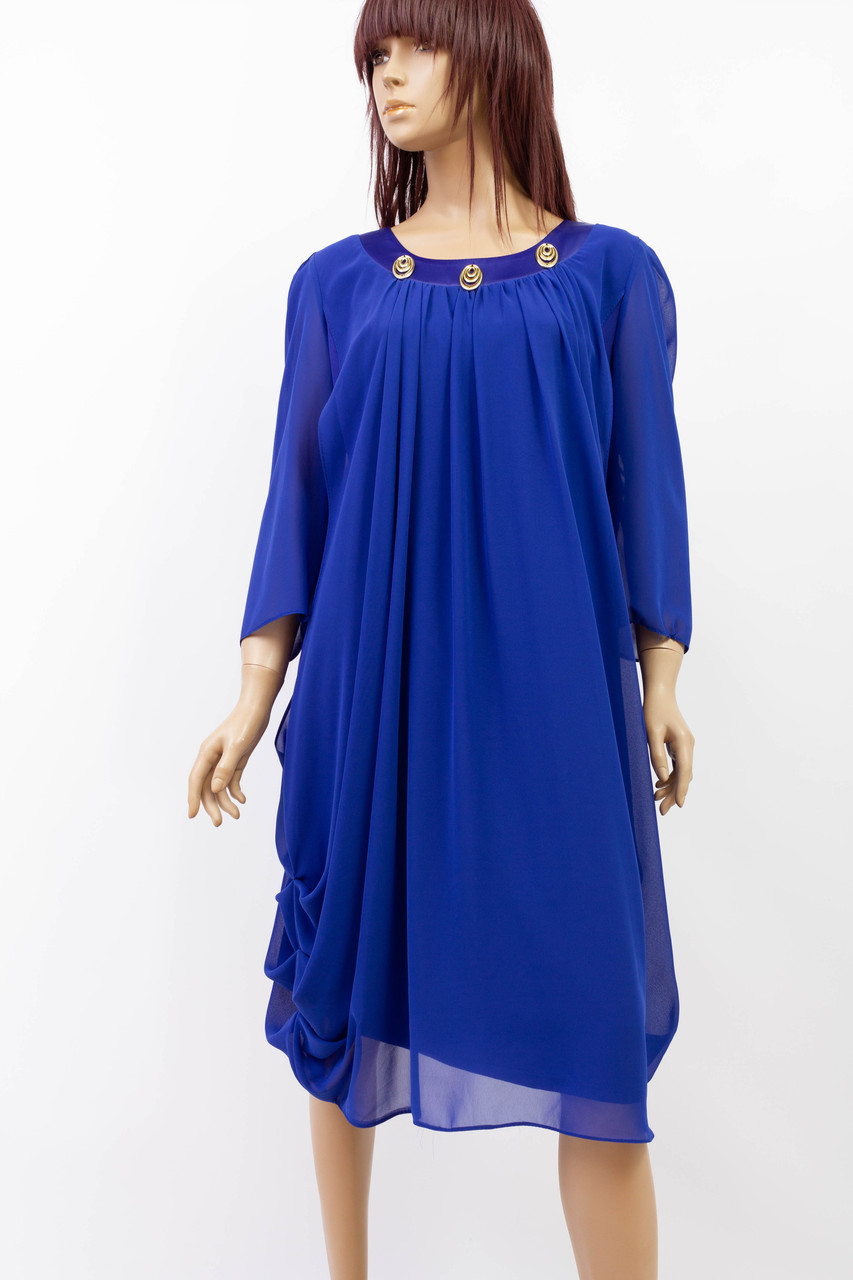 Женское Нарядное Платье Korakor Большие Размеры Электрик — Купить ...