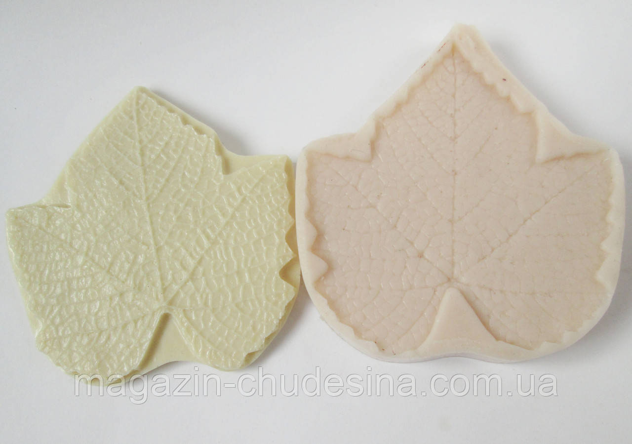 Молд Лист смородини для фоамрану та глини флористичний. Молд + вайнер, фото 1