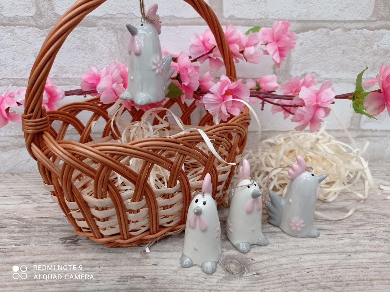 Керамічна статуетка-підвіска "Півник" 7,5см, фото 1