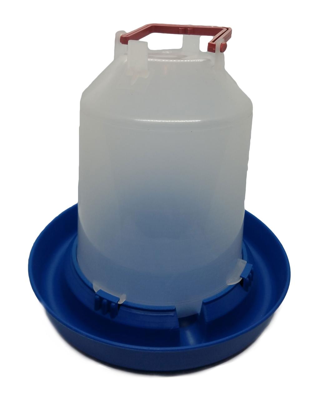 Поїлка для птиці на 5,5 літрів з пластиковою ручкою (Сюрприз) 5 шт/уп, фото 1