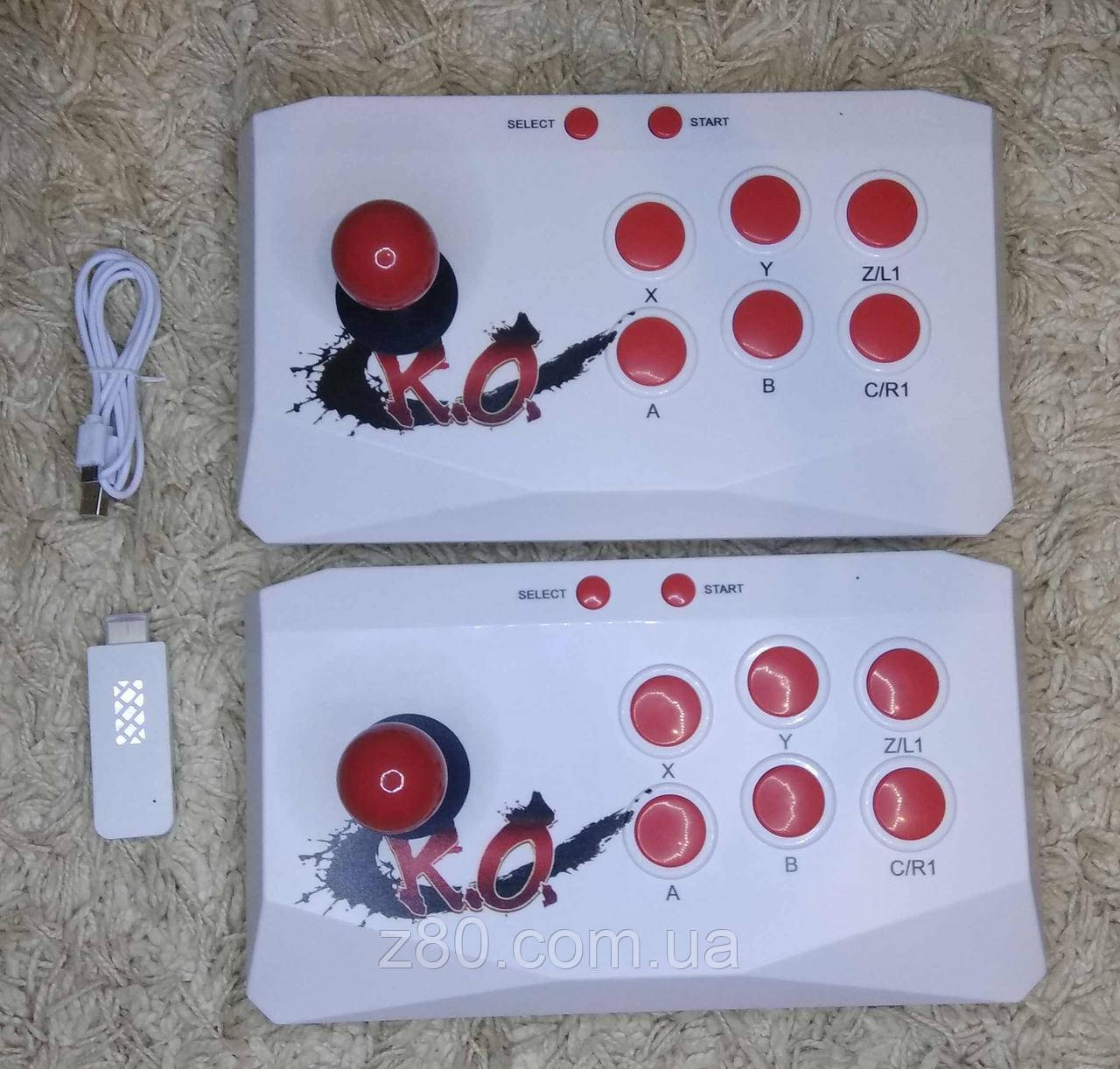 Бездротова ігрова ретро ТВ приставка консоль стік HDMI з аркадними джойстиками 1888 ігор денді сега нінтендо