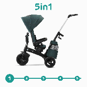 Триколісний велосипед Kinderkraft Easytwist Platinum Grey (KKRETWIGRY0000) Темно-зелений