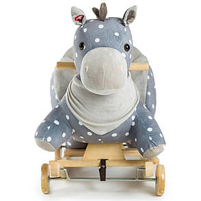 Конячка-гойдалка з коліщатками Kinderkraft Gray (KKZKONIGRY0000), фото 1