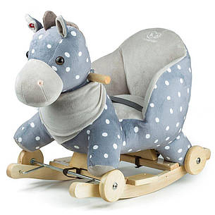 Конячка-гойдалка з коліщатками Kinderkraft Gray (KKZKONIGRY0000), фото 3